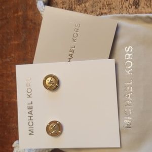 Michael Kors gold stud earrings